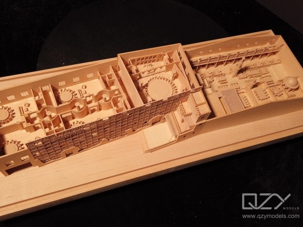 Mr Shepherd Restaurant | Wooden Model-Interiors | wood display model | QZY - Physical architectural model making expert