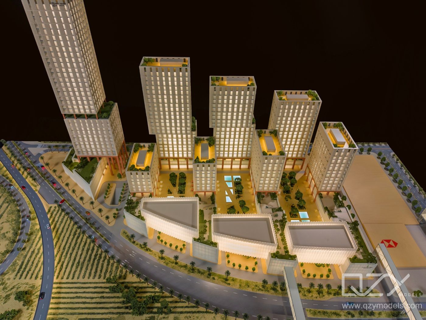 Biuilding Single One 1:100 Riyadh Kings' Square Office Building Model | QZY Custom Model Maker