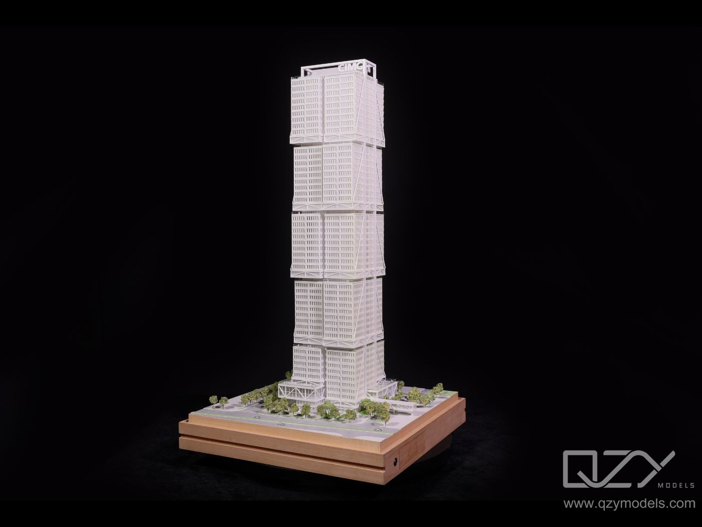 1：300 CIMC Office Building White Model 2