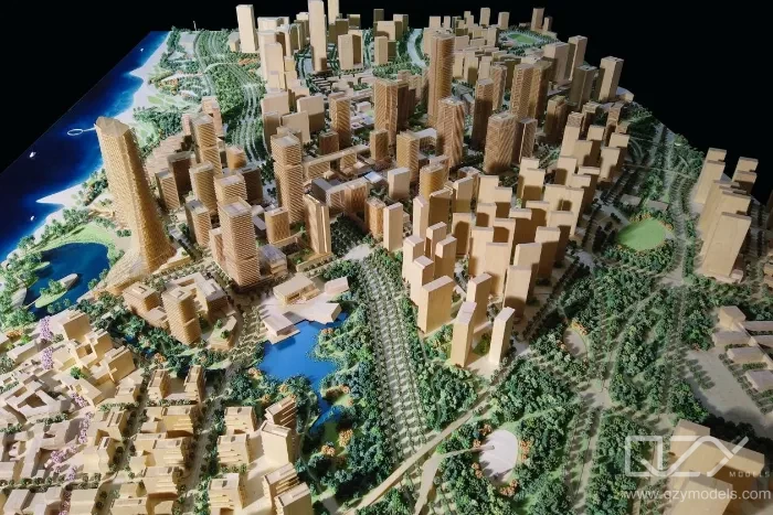 Overview Masterplan Model urban masterplan model full overview city planning