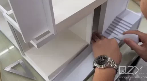 Assembly of architectural model components architectural model assembly process building components construction