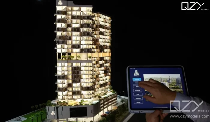 illuminated residential sales suite architectural model Illuminated Residential Sales Suite Model