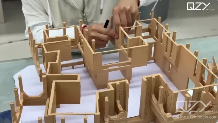 Laser-Cut Architectural Model Components Before Assembly laser cut architectural model components before assembly