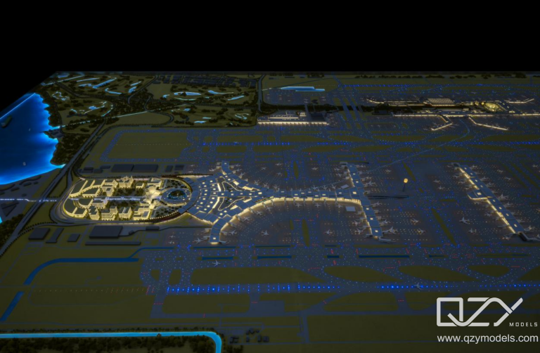 Changi Masterplan Model Airport masterplan scale model for planning and stakeholder presentations
