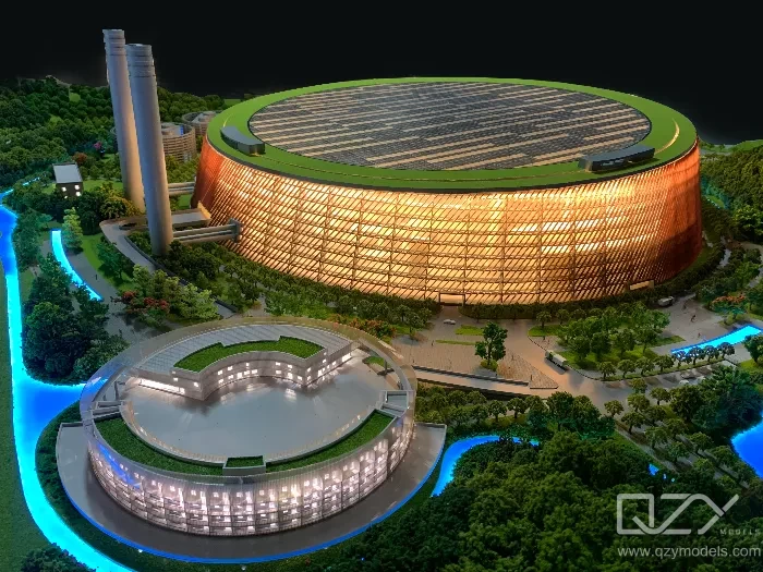 High-End Architectural Presentation Model with Lighting High-End Architectural Presentation Model