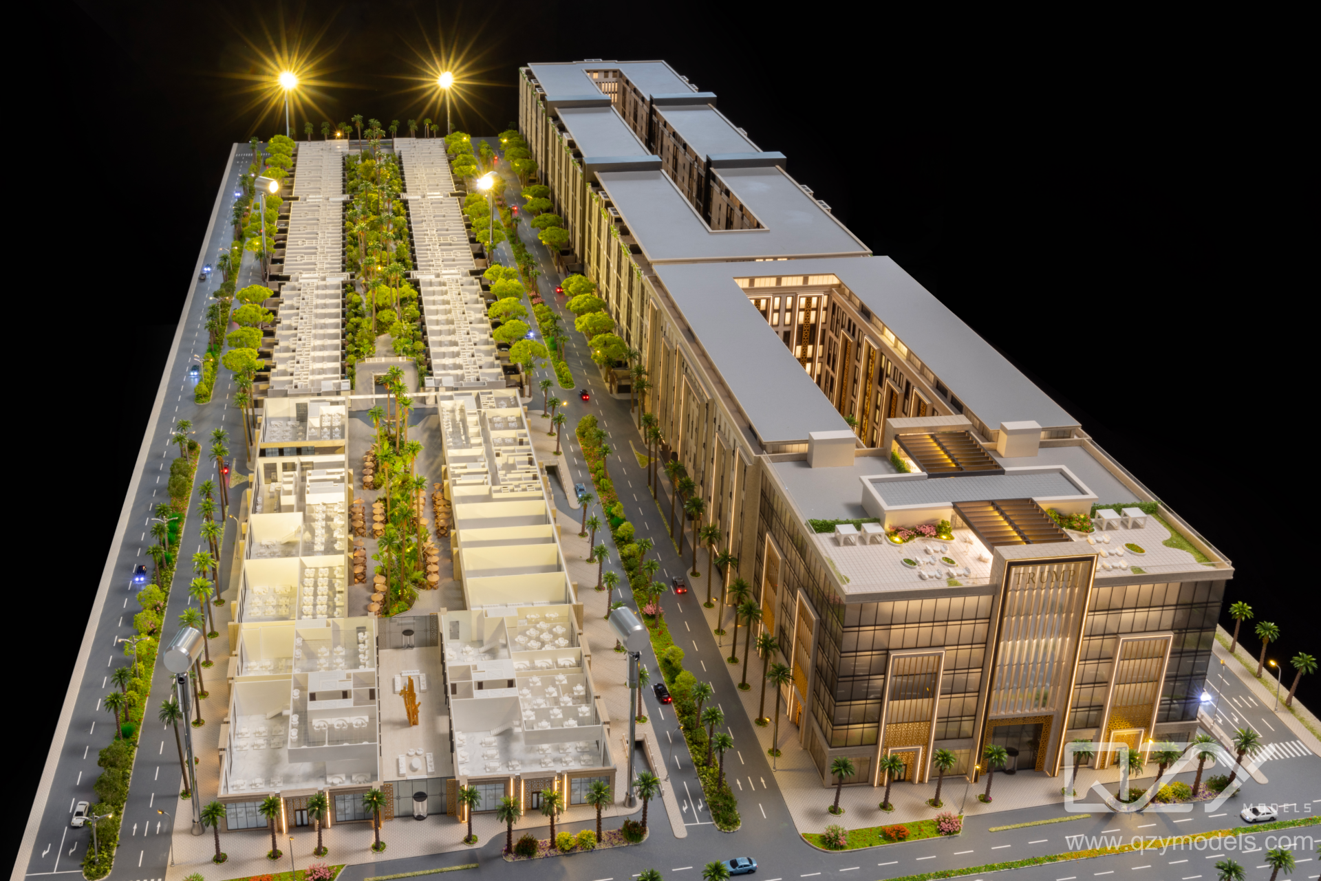Interactive Model at Cityscape Interactive exhibition model with programmable LED lighting and touchscreen controls