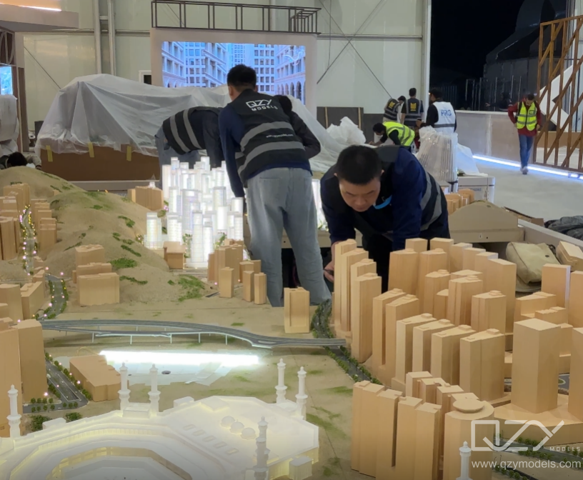 Onsite Installation Professional installation of architectural exhibition model in Saudi Arabia.