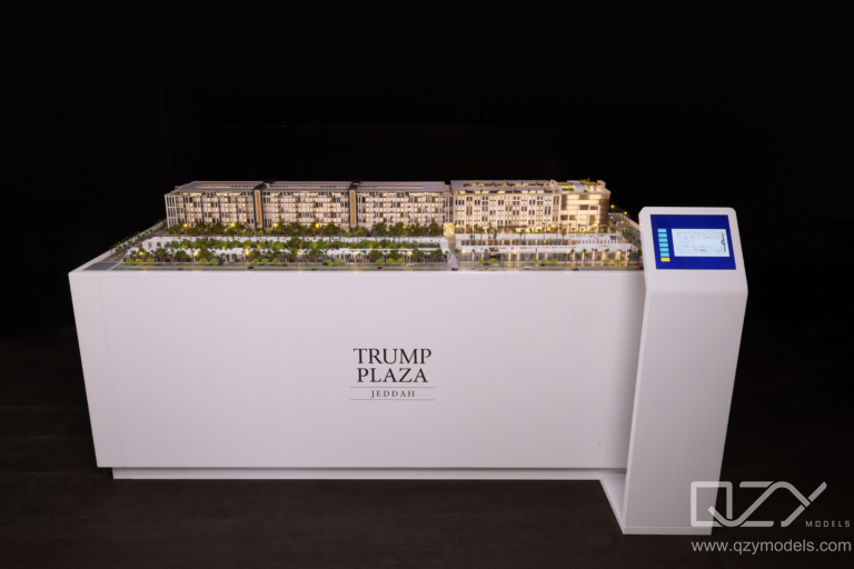 Tablet controlled Display Model iPad controlled LED lighting system for interactive architectural scale model.