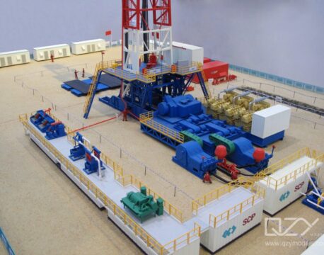 Demonstration of Oil Field Drilling and Production | Industrial Model Design | Construction site model |QZY : Architectural scale model maker Expert